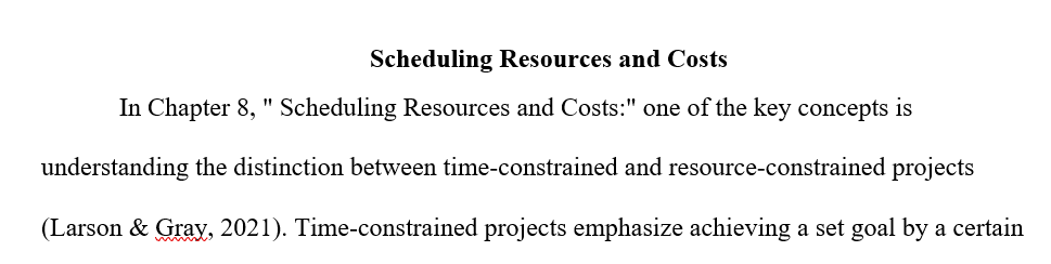 Scheduling Resources and Costs