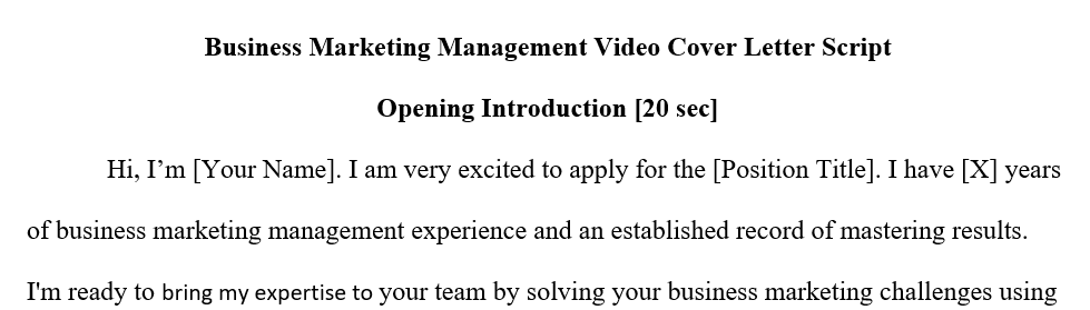 A cover letter for a potential employer