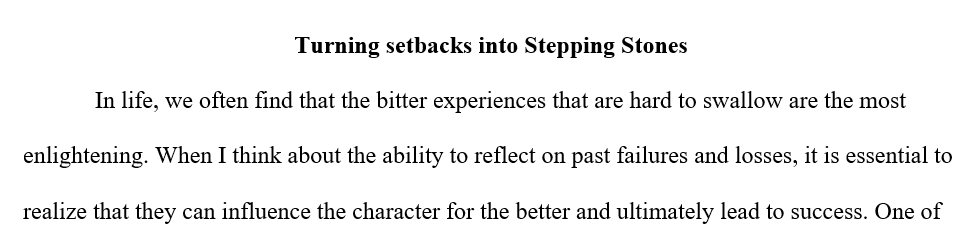 College essay about the lessons we take from obstacles we encounter