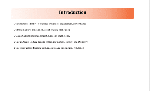 Describe components of organizational culture