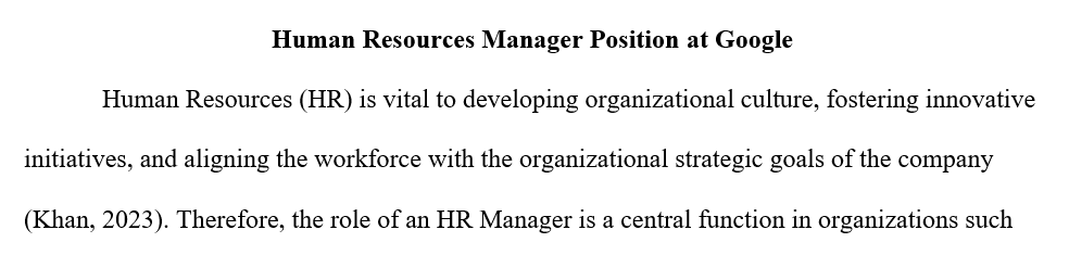 HRM skills to create a detailed job description
