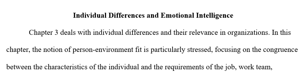 Individual Differences