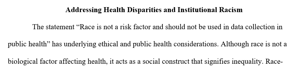 Race is often used as a descriptor of disease burden