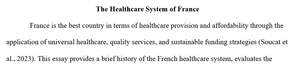 Review France the healthcare system