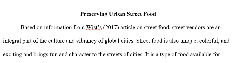 Street food worldwide