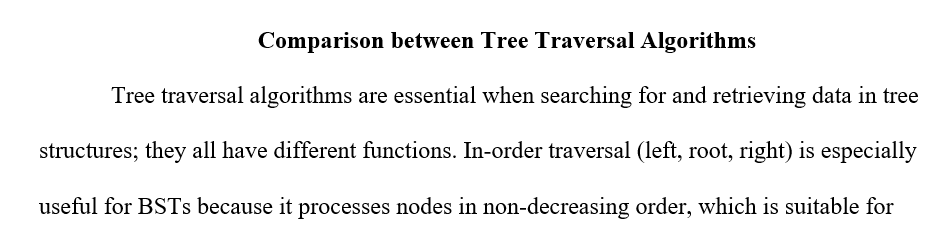Tree traversal algorithms