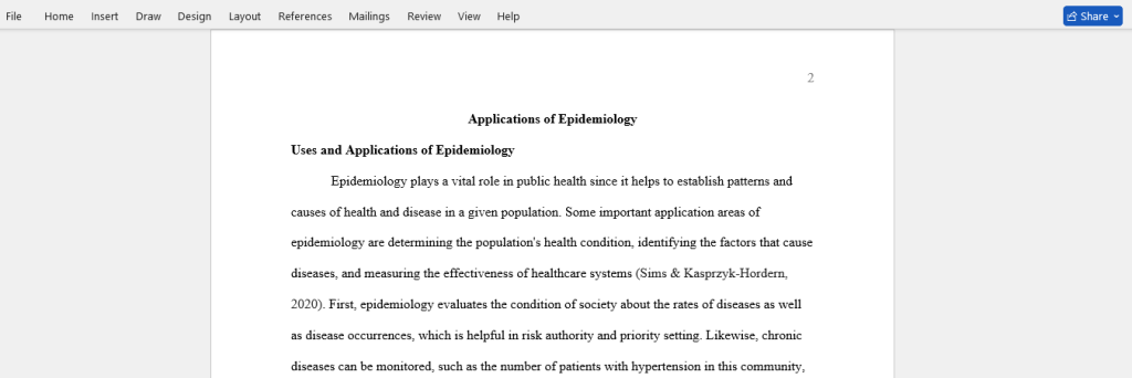 uses and applications of epidemiology