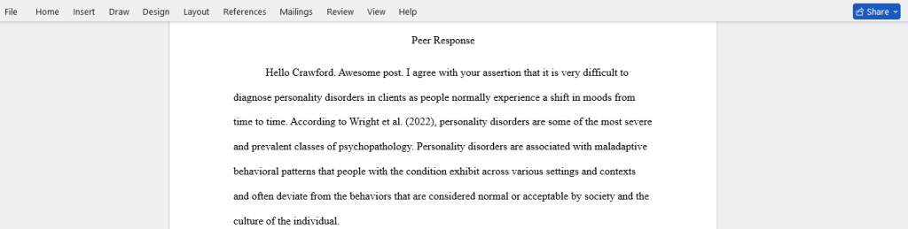 personality disorder