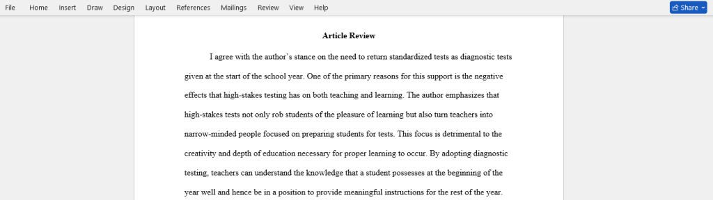 article review