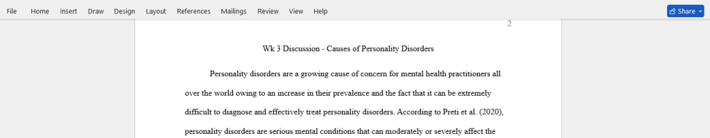 personality disorders