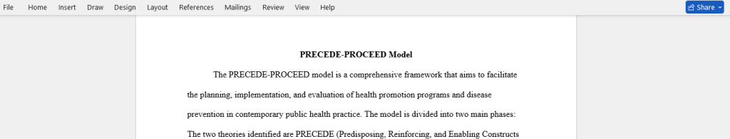 precede-proceed model