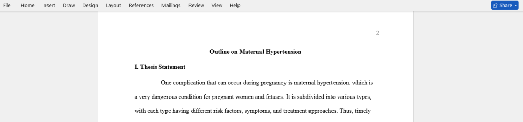 maternal hypertension