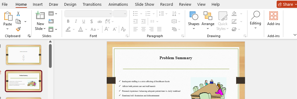 problem summary 