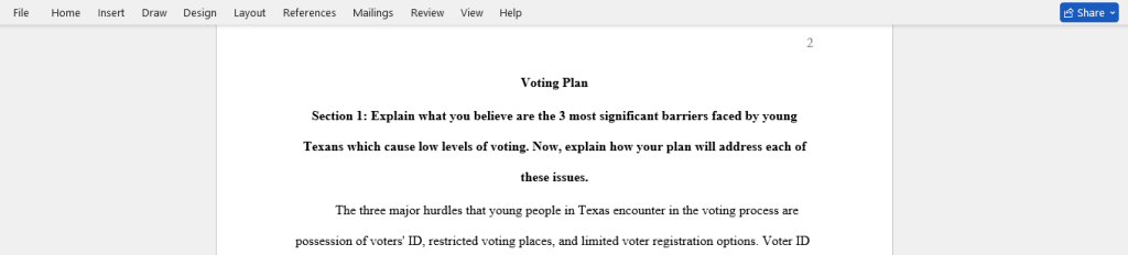 voting plan