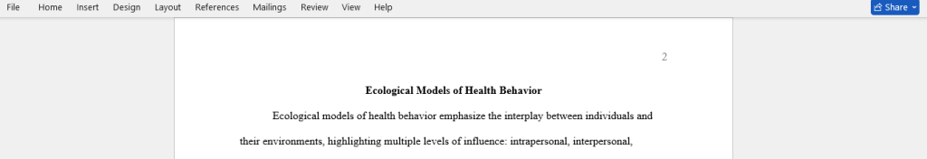 ecological models