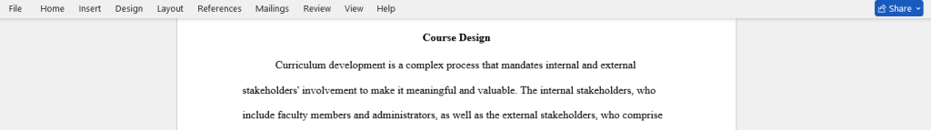 course design 