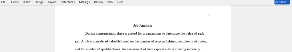 job analysis