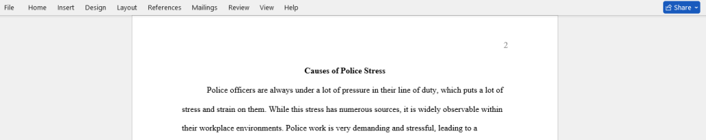 police stress 