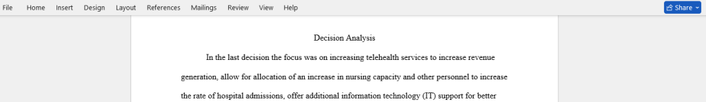 decision analysis