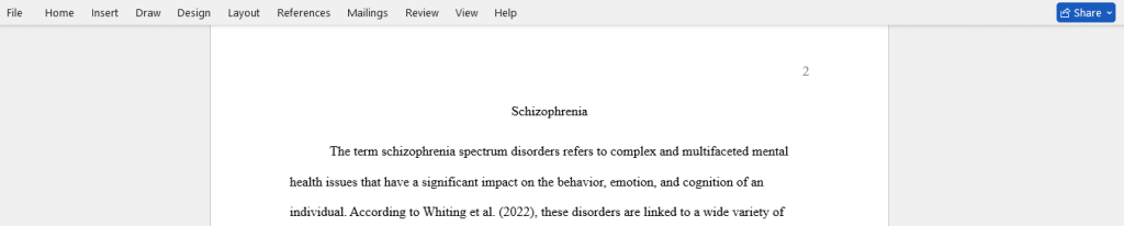 schizophrenia