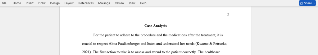 case analysis