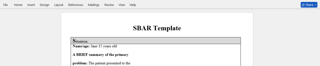 SBAR