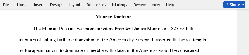 Monroe doctrine 