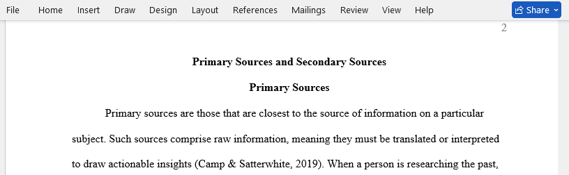 primary sources