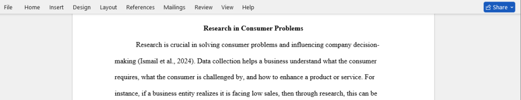 research in consumer problems