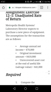 Adjusted rate of return