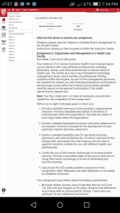 Create a summary of analyzed information explaining the hospital's organizational structure