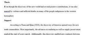 A changing World Thesis and Outline