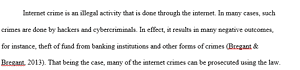 Act of internet crime took place