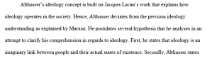 Althusser’s concept of  Ideology 