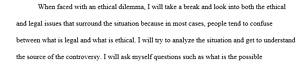 Analyze an ethical dilemma