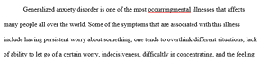 Anxiety Disorders and Obsessive-Compulsive