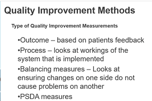 Applying Quality Improvement Methods