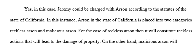 Arson in California State