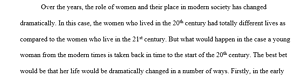 As a woman in 90s century