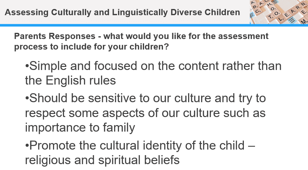 Assessing Culturally and Linguistically Diverse Children