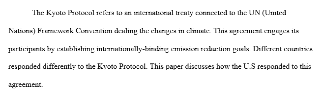 Business Society Kyoto protocol 