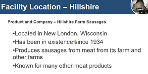 CPG Facility Location Presentation