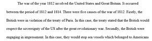 Causes and consequences of the War of 1812