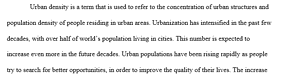 Challenges of urbanization