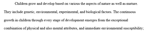 Characteristics of Infant Development