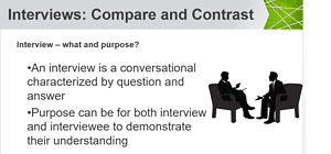 Comparing and contrasting two different interview types