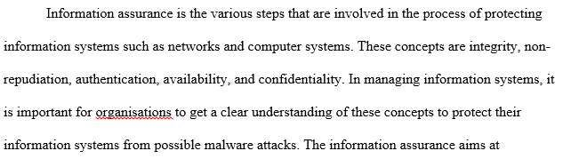 Concepts of information assurance