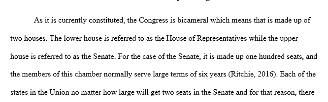 Congress and the President