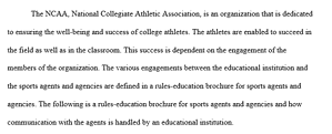 Create a rule-education brochure for sports agents