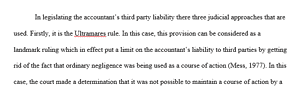 Duties and liabilities of accountants